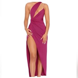 OH POLLY Asymmetric MIDI dress